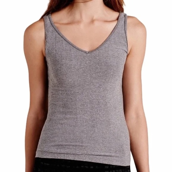 Anthropologie Eloise Reversible Seamless Tank Top Size Small Grey Heather Layer - Picture 4 of 13